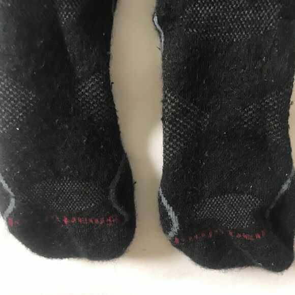 SmartWool Crew Socks Ski PHd Long Over Calf Unisex Black Gray Medium Merino Wool - Picture 5 of 9